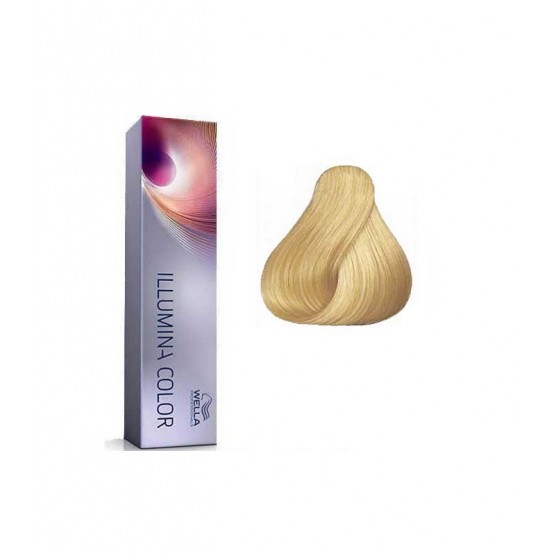 Tinte Illumina Color Wella 9/03  Rubio Muy Claro Natural Dorado 60ml