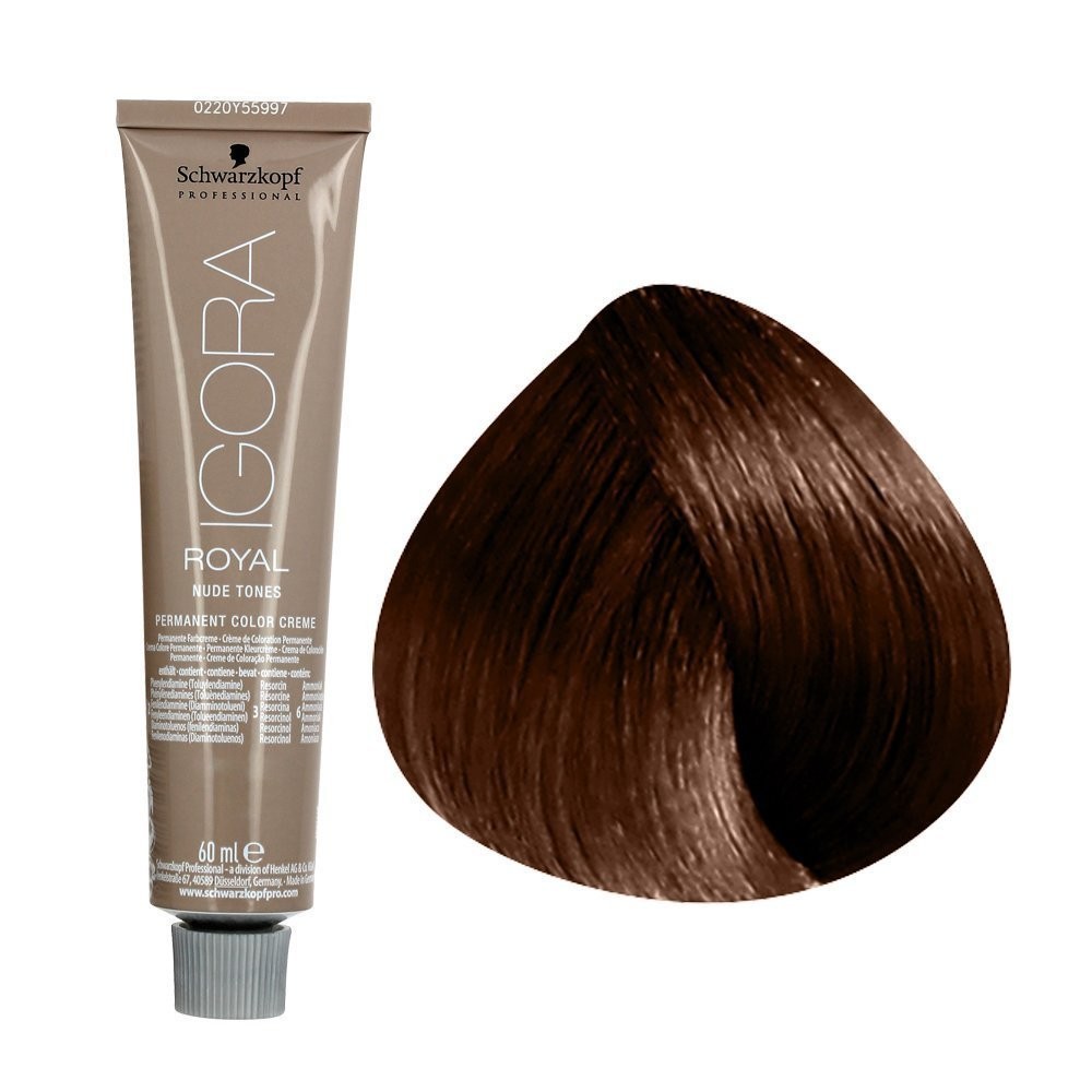 Tinte Igora Royal Tonos Nude 6 46 Rubio Oscuro Beige Chocolate