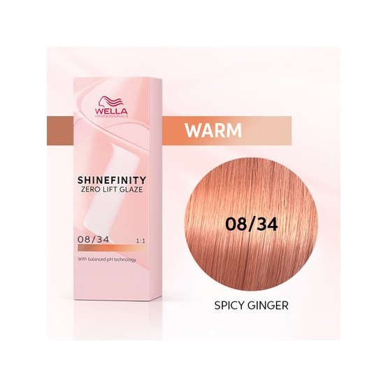 Shinefinity Zero Lift Glaze - Warm Spicy Ginger 08/34, 60ml