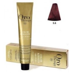 TINTE FANOLA KERATIN ORO THERAPY PURO 5.6 CASTAÑO CLARO ROJO 100ML