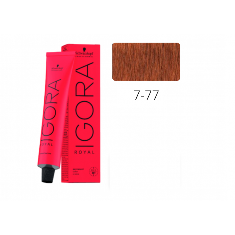 Schwarzkopf - Igora Royal 7-77 Rubio Medio Cobrizo Intenso