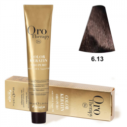 TINTE FANOLA KERATIN ORO PURO Nº 6.13 RUBIO OSCURO BEIGE 100ML