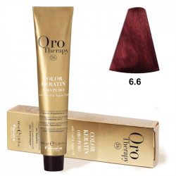 TINTE FANOLA KERATIN ORO THERAPY 6.6 RUBIO OSCURO ROJO 100ML