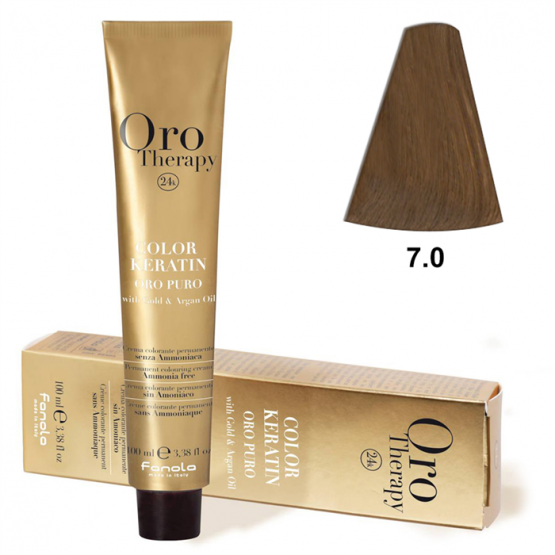 TINTE FANOLA KERATIN ORO THERAPY 7.0 RUBIO