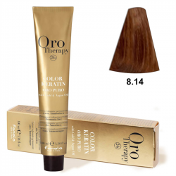 TINTE FANOLA KERATIN ORO THERAPY 8.14 RUBIO CLARO GIANDUIA 100ML