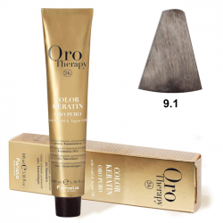 TINTE FANOLA KERATIN ORO THERAPY 9.1 RUBIO MUY CLARO CENIZA 100ML