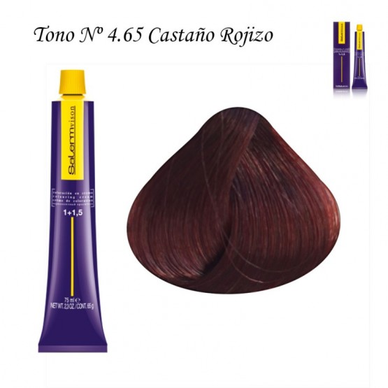 Tinte Salerm Visón 4,65 Castaño Rojizo Caoba 75ml