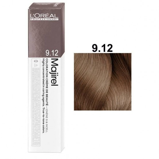 TINTE MAJIREL L´OREAL 9.12 HIGH RESIST RUBIO MUY CLARO CENIZA IRISADO 50ml